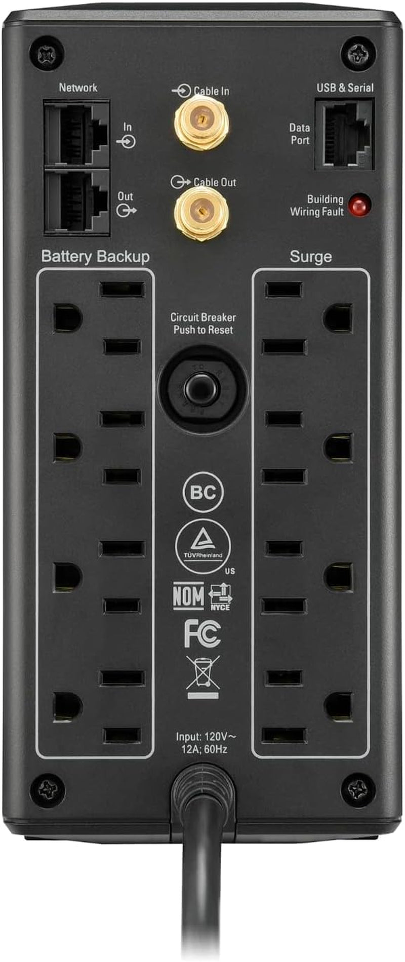 850VA Pro UPS Battery Backup - 8 Outlets, LCD Display, AVR & Surge Protection for Home Offices - 29-Minute Runtime for PCs & Workstations
