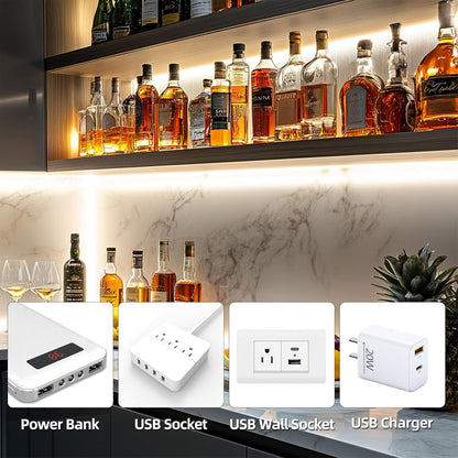 USB Led Strip Light 5V,3.28Ft Flexible Led Strip Lights with Self Adhesive,Dimmable Light Strips 2800K-6500K for 3D Printer External Lighting,Cabine,Mirror,Tv,Table Lighting,Home DIY