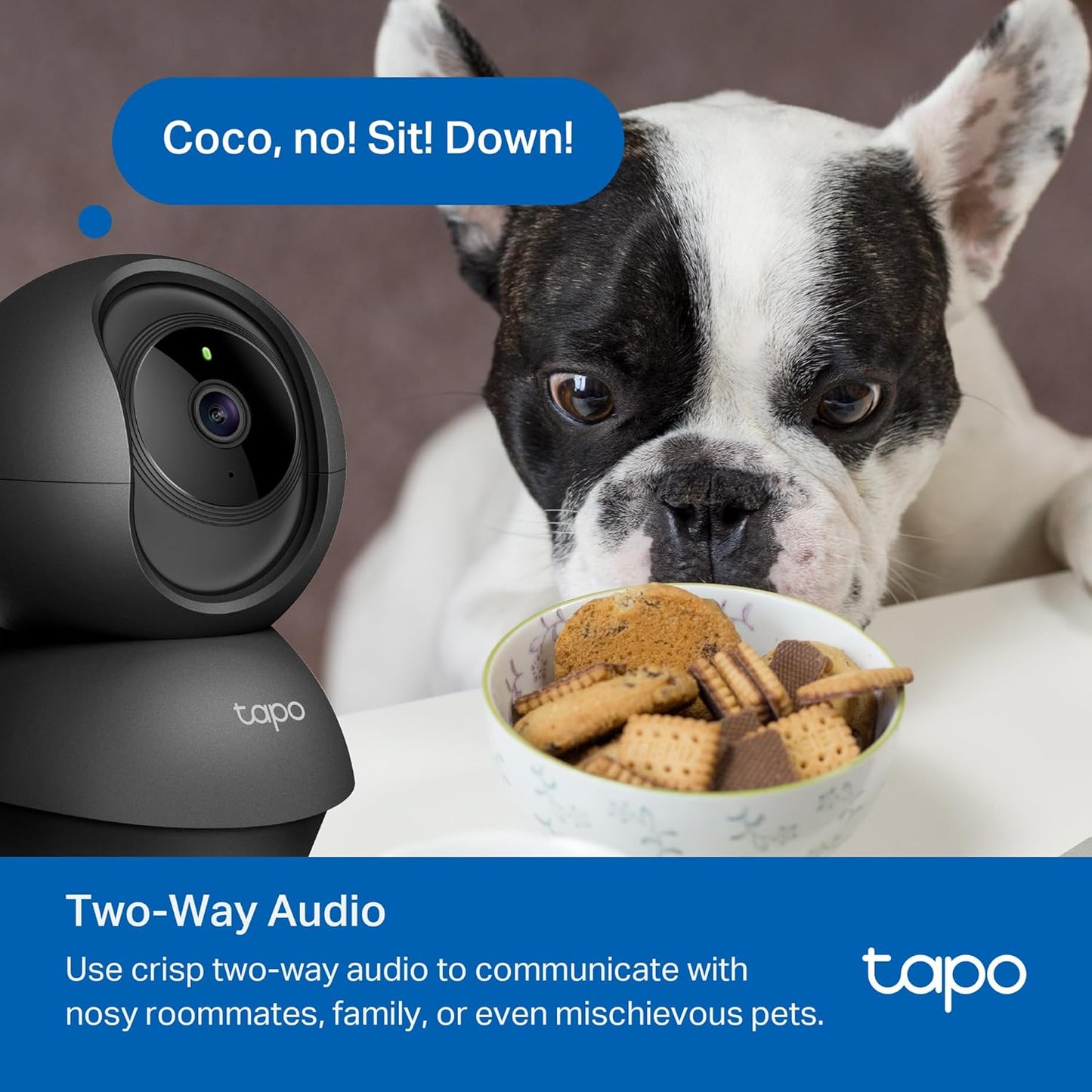 Tapo 1080P Pan/Tilt Security Camera for Baby Monitor, Pet Camera, C201 | Motion Detection, 2-Way Audio, Night Vision, Cloud & SD Card Storage, Works with Alexa & Google Home, Black