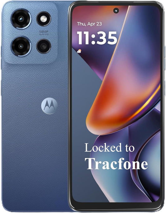 Motorola Moto G 2025, 64GB, Saphire Blue - 6.6" 120Hz Display, 5G Prepaid Smartphone, 50MP Quad Pixel Camera, Long-Lasting Battery (Locked to )