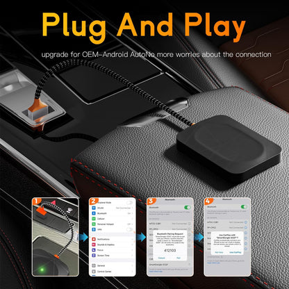 Wireless Car Play Adapter,Usb Dongle Plug & Play Dongle Converts Compatible for Carplay & Android Auto,Fast Auto Connect for Most Cars 2015-2025