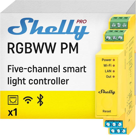 Pro RGBWW PM | Wi-Fi & LAN Smart Remote Control for RGBW Led Strips with Power Metering | Home Automation | No Hub | Compatible with Alexa & Google Home | Ios Android App | Dimming Control