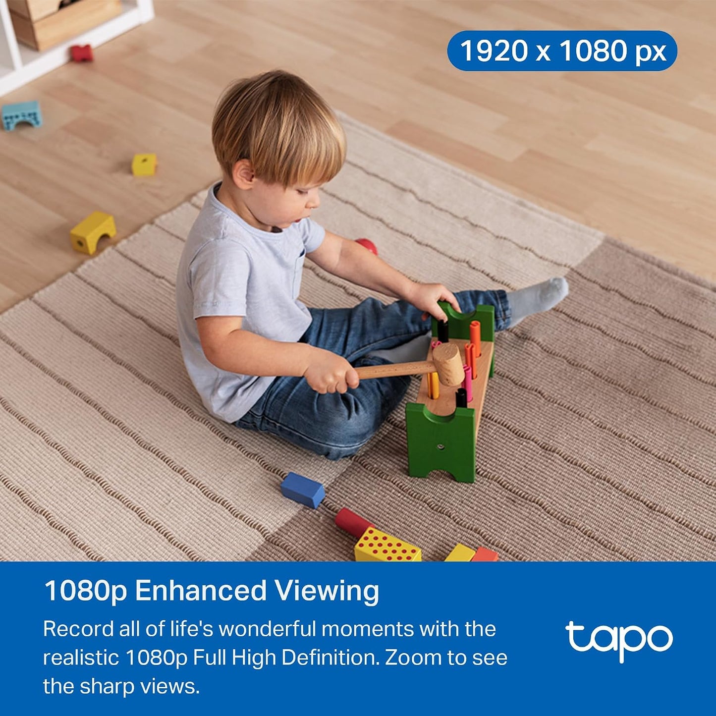 Tapo 1080P Pan/Tilt Security Camera for Baby Monitor, Pet Camera, C201 | Motion Detection, 2-Way Audio, Night Vision, Cloud & SD Card Storage, Works with Alexa & Google Home, Black