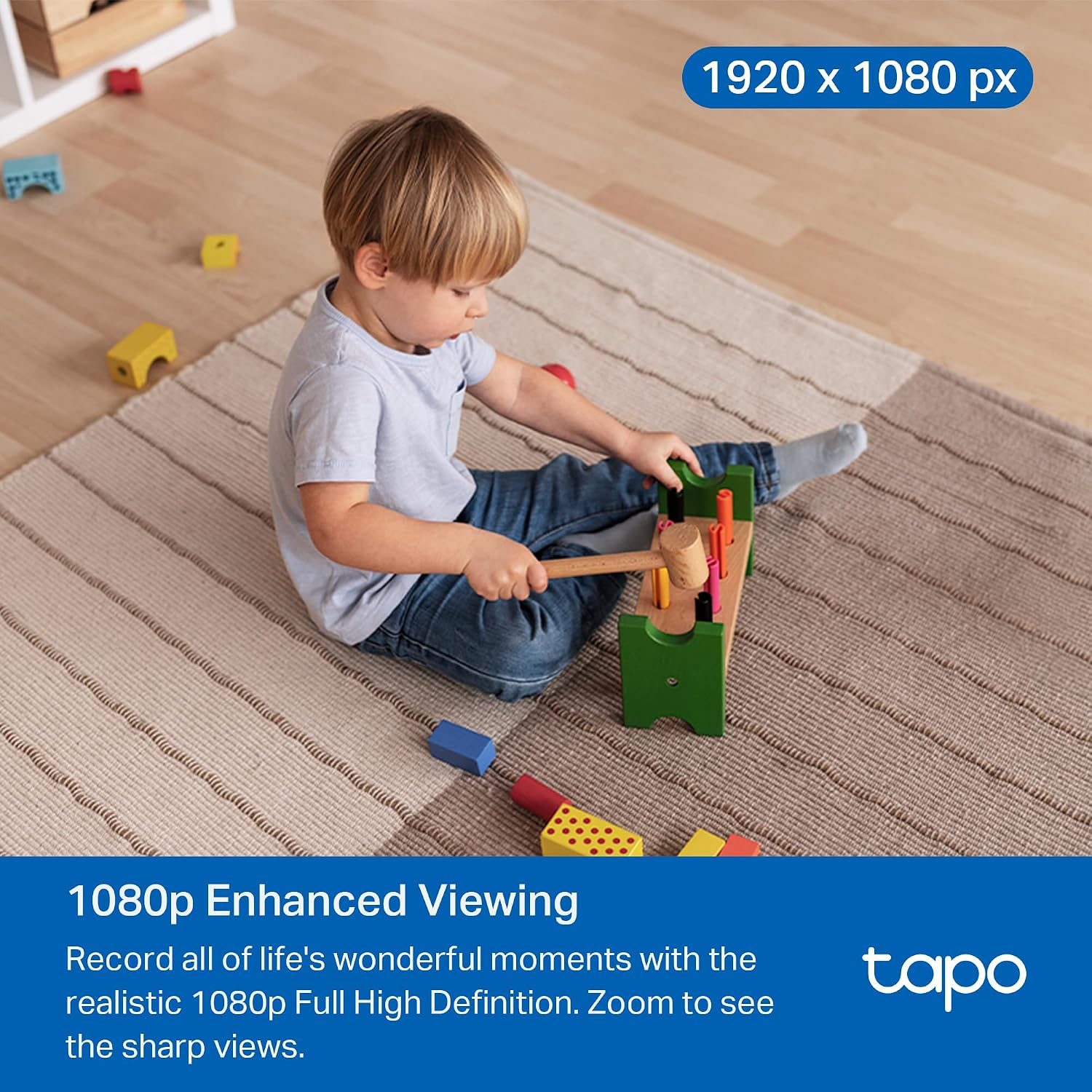 Tapo 1080P Pan/Tilt Security Camera for Baby Monitor, Pet Camera, C201 | Motion Detection, 2-Way Audio, Night Vision, Cloud & SD Card Storage, Works with Alexa & Google Home, Black