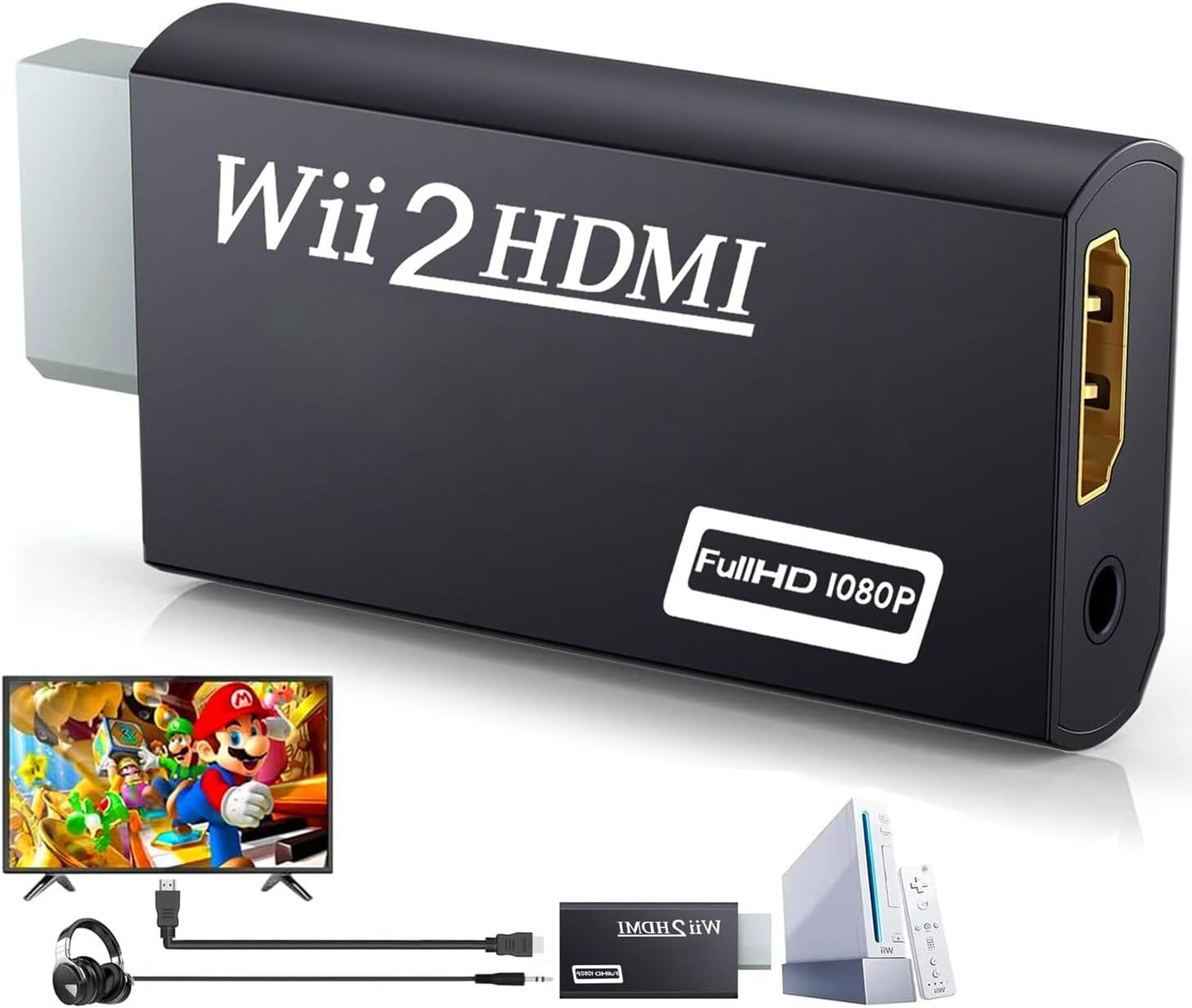 Elevate Your Wii Gaming Experience with Our 1080P HDMI Adapter - Stunning Video & Audio for Ultimate Gameplay!