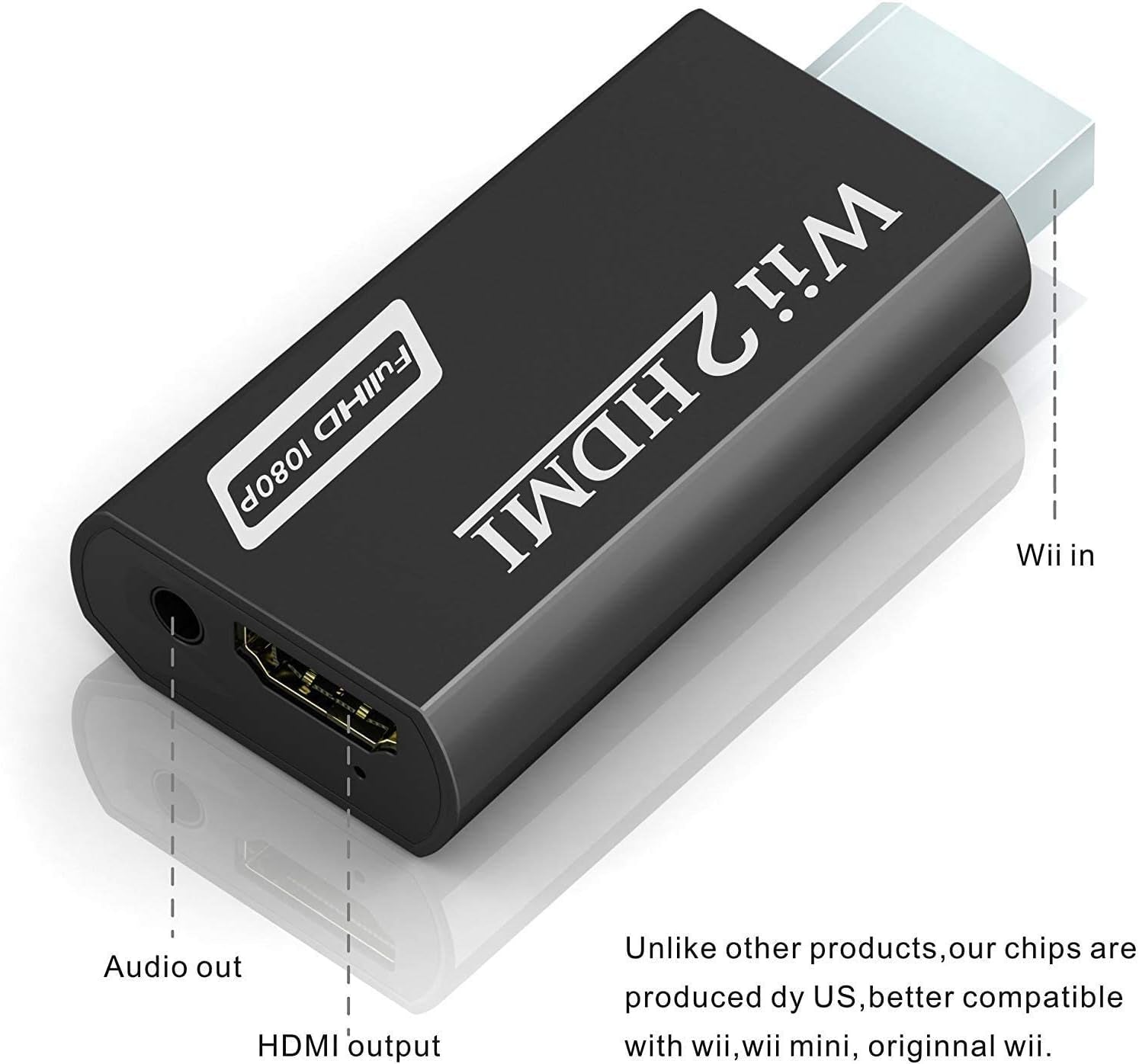 Elevate Your Wii Gaming Experience with Our 1080P HDMI Adapter - Stunning Video & Audio for Ultimate Gameplay!