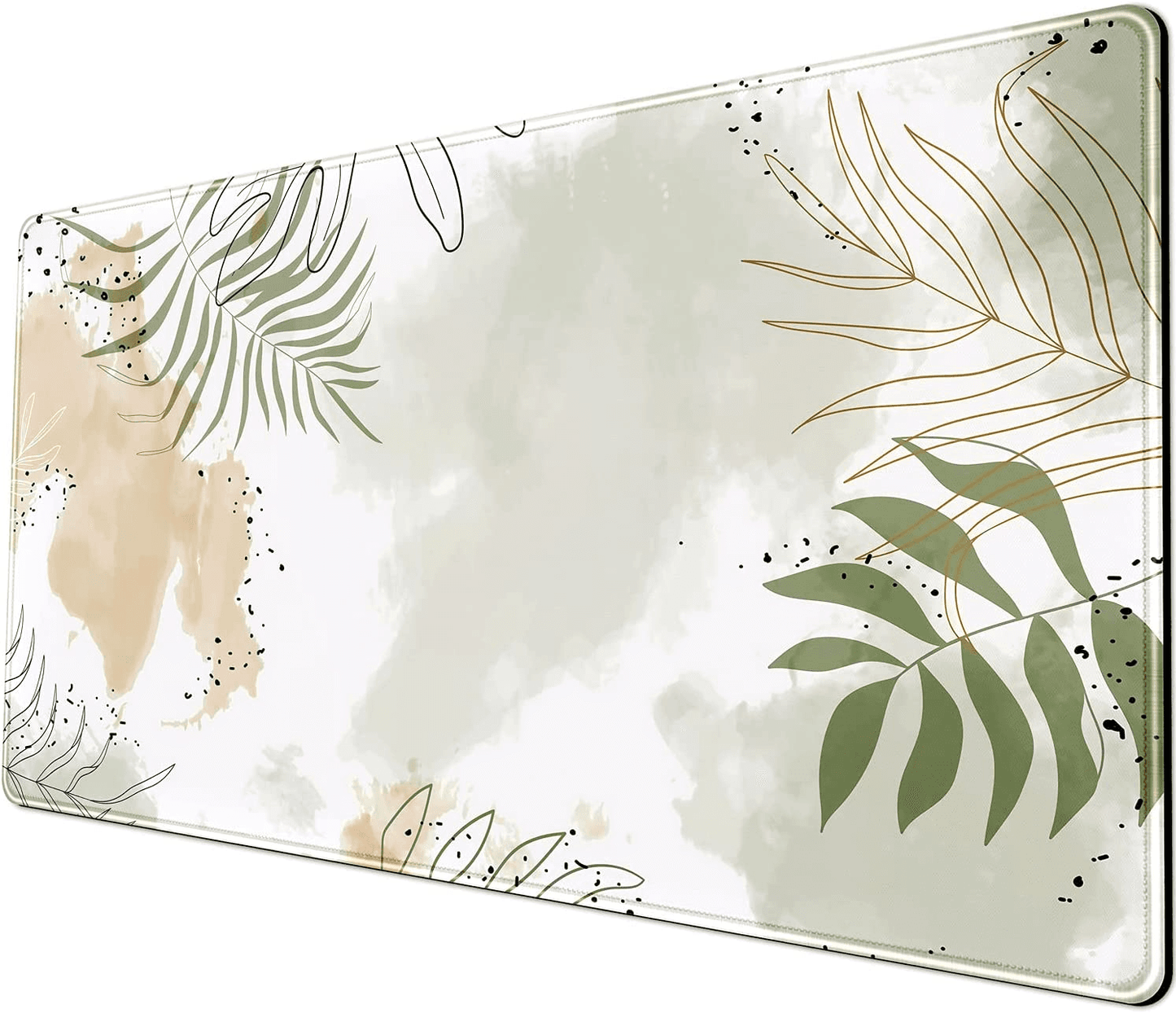 Kawaii Matcha Green Plant Mousepad - Large Gaming Desk Mat