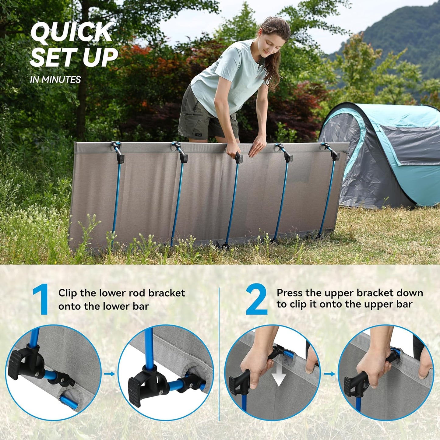Ultralight Portable Folding Camping Cot Bed - Your Ultimate Outdoor Companion for Comfort and Adventure in Grey