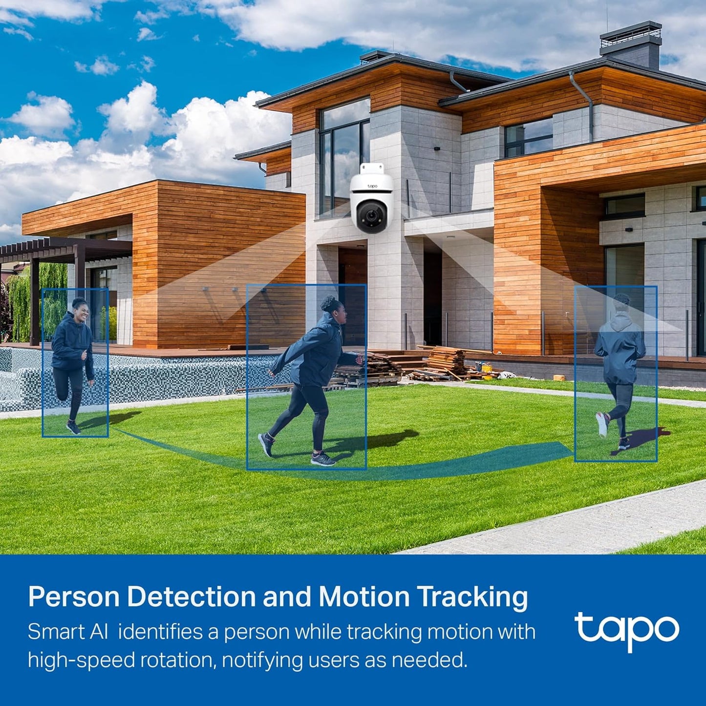 Tapo 1080P Outdoor Wired Pan/Tilt Security Wi-Fi Camera, 360° View, Motion Tracking, Works with Alexa & Google Home, Night Vision, Free AI Detection, Cloud & SD Card Storage(Up to 512GB), Tapo C500…