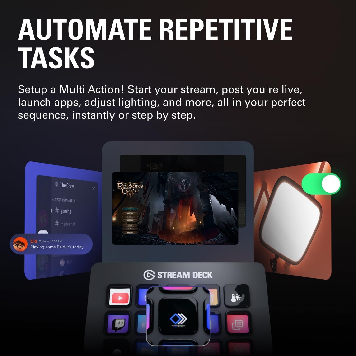 Stream Deck MK.2 - Ultimate Studio Controller with 15 Customizable Macro Keys for OBS, Twitch, YouTube & More - Compatible with Mac & PC