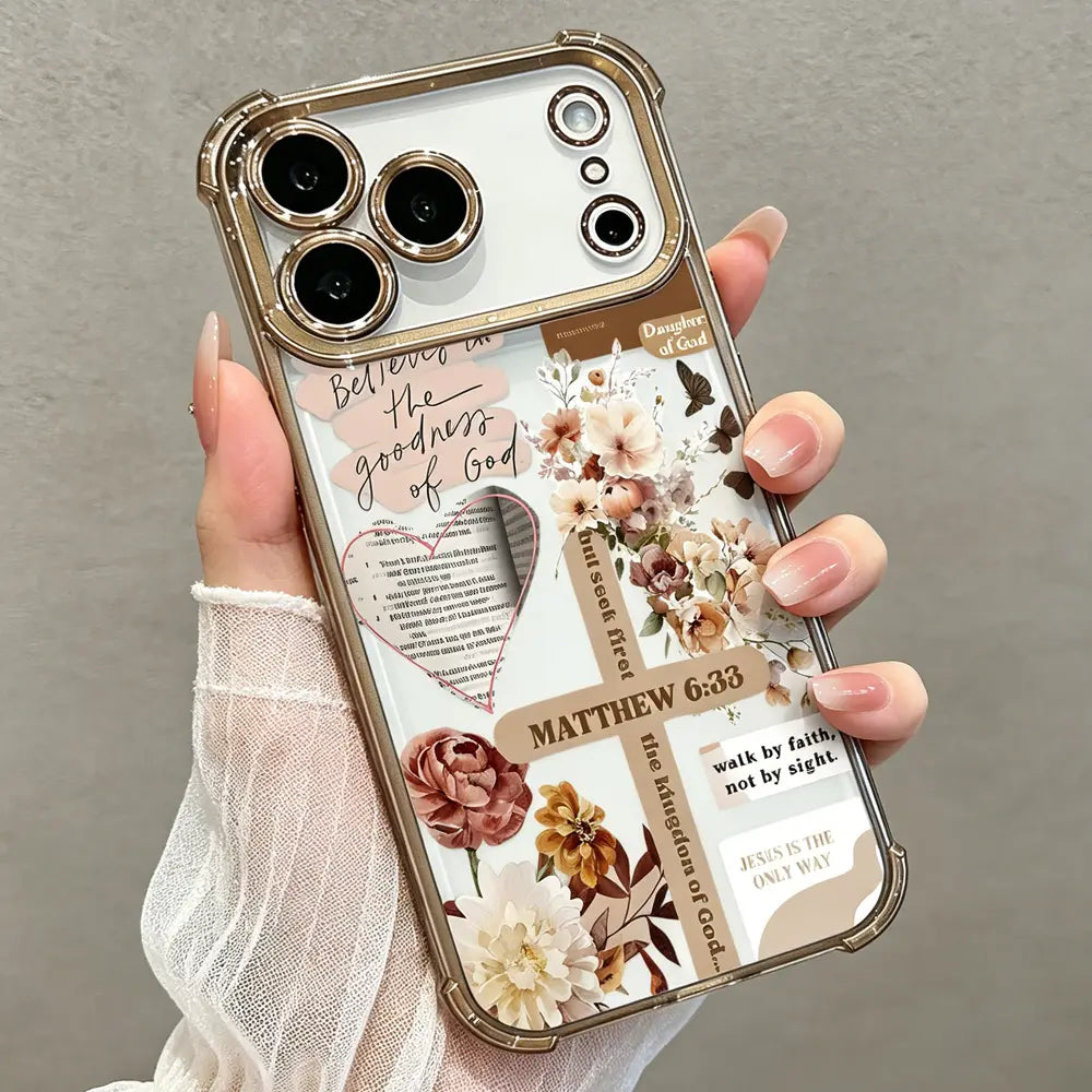 Faith & Grace Cross Pattern Soft TPU Phone Case - Shockproof, Drop-Resistant Rustic Silicone Casing for Iphone 17,16,15,14,13,12,11 Pro Max Air, Women'S Protection Accessory, Phone Accessories (DDSJ260518014)