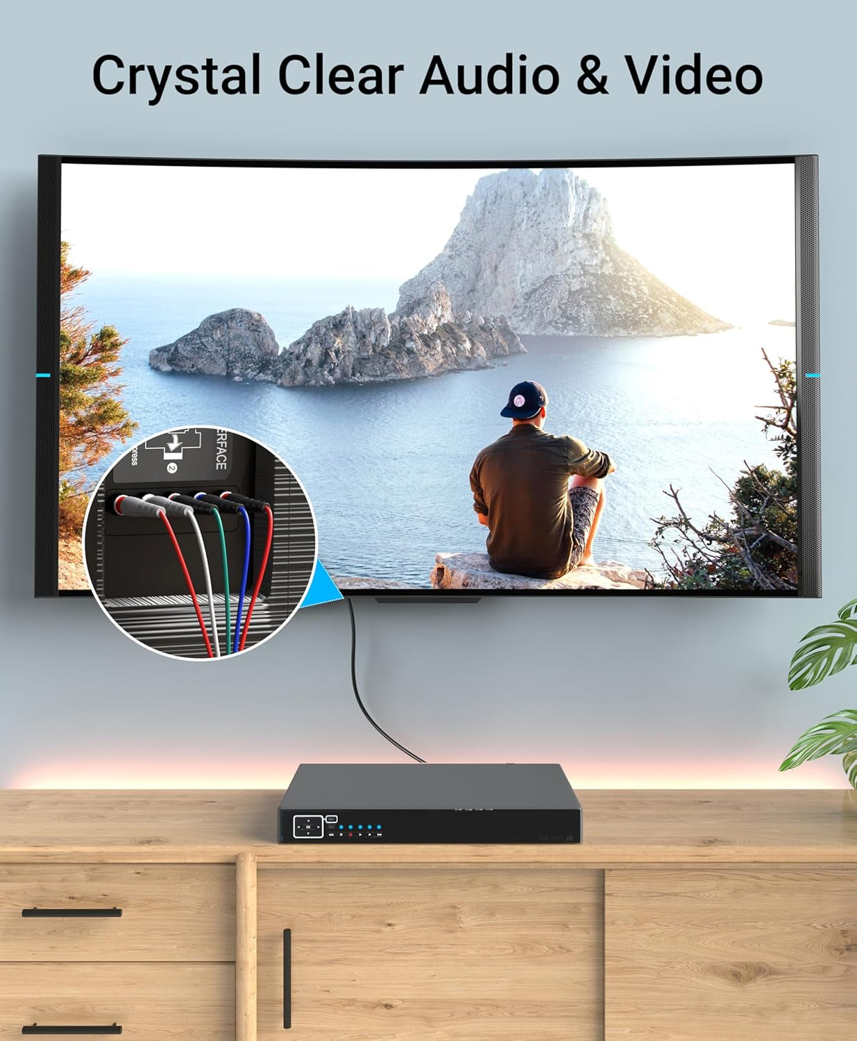 Component Video Cable with Audio (6FT, RCA- 5 Cable, Supports 1080I) - Compatible with DVD Players, VCR, Camcorder, Projector