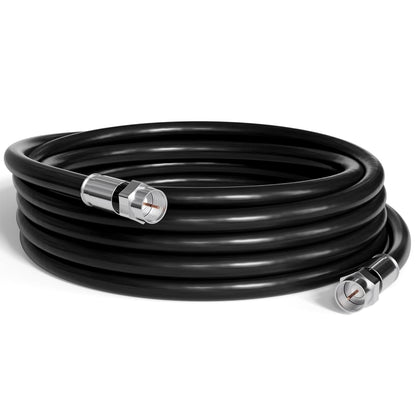 CIMPLE CO 20FT RG6 Coaxial Cable - Dual Shielded Indoor/Outdoor Coax Cable for TVs, Antennas, Internet & Audio/Video - Black
