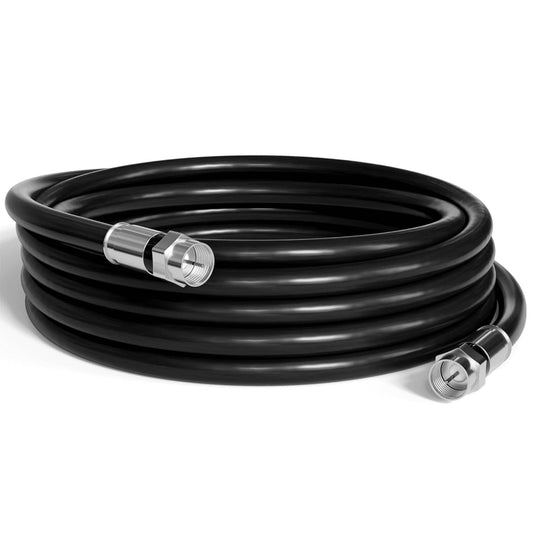 CIMPLE CO 20FT RG6 Coaxial Cable - Dual Shielded Indoor/Outdoor Coax Cable for TVs, Antennas, Internet & Audio/Video - Black
