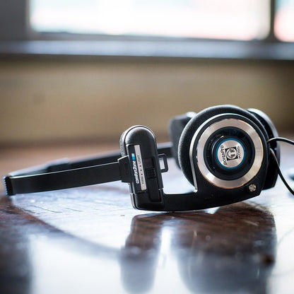 Porta Pro On-Ear Headphones - Classic Retro Design with Collapsible Feature and Included Carrying Case