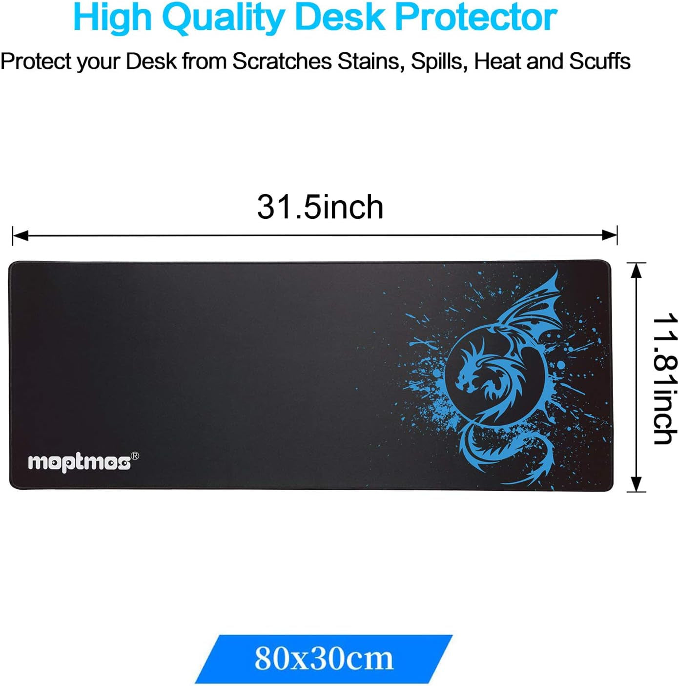 A-Blue Fly Dragon Extended Gaming Mouse Mat - Ultimate Speed for Gamers