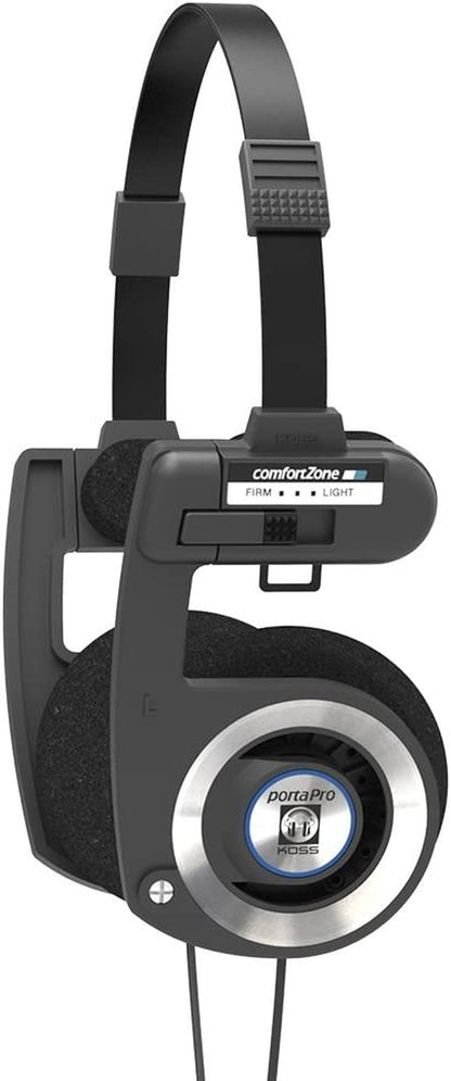 Porta Pro On-Ear Headphones - Classic Retro Design with Collapsible Feature and Included Carrying Case