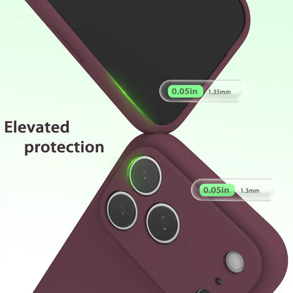 HEXI Cute Liquid Silicone Case for Iphone 17 Series, Soft Touch Slim Shockproof Cover with Full Camera Protection, Microfiber Lining, Girly Morandi Colors