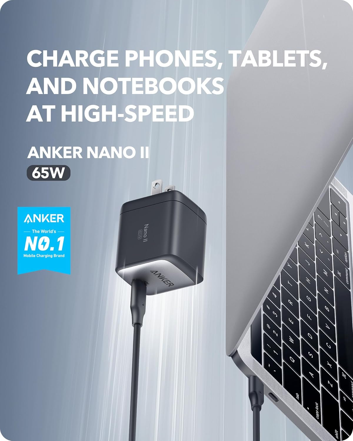 Anker Nano USB C Charger,65W Gan II PPS Fast Compact Foldable Charger for Macbook Pro, Galaxy, Dell, Iphone 17/16, Ipad Pro, and More | Fast Compact Foldable Charger for Macbook Pro Ipad Pro, and More