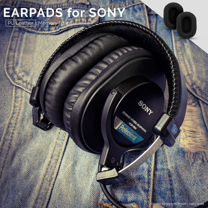 Premium Replacement Earpads for Sony MDR 7506 Headphones – Luxurious Vegan Leather and Memory Foam for Enhanced Comfort, Compatible with Steelseries Arctis, ATH-M50X, and More