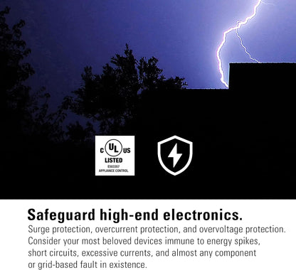 Energy Strip - Smart Triple Outlet & Power Meter for Apple Home, Built-In Schedules & Switches, Surge Protection, Overcurrent Protection, Overvoltage Protection, Energy Metering