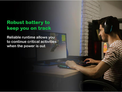 850VA Pro UPS Battery Backup - 8 Outlets, LCD Display, AVR & Surge Protection for Home Offices - 29-Minute Runtime for PCs & Workstations
