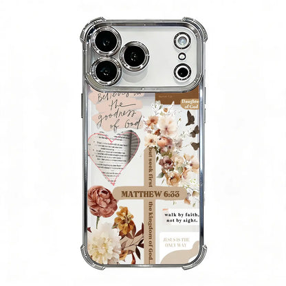 Faith & Grace Cross Pattern Soft TPU Phone Case - Shockproof, Drop-Resistant Rustic Silicone Casing for Iphone 17,16,15,14,13,12,11 Pro Max Air, Women'S Protection Accessory, Phone Accessories (DDSJ260518014)