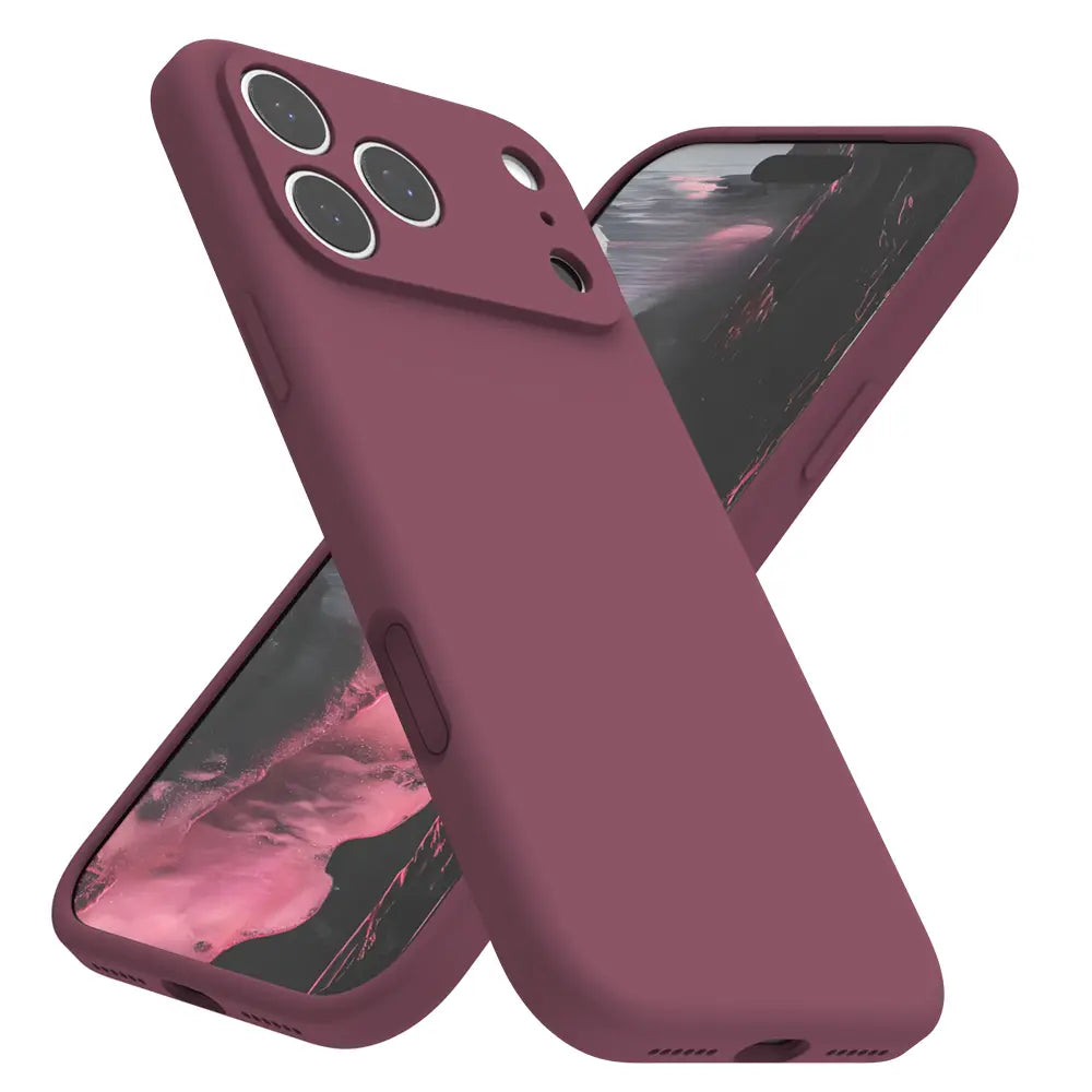 HEXI Cute Liquid Silicone Case for Iphone 17 Series, Soft Touch Slim Shockproof Cover with Full Camera Protection, Microfiber Lining, Girly Morandi Colors