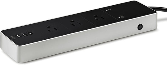 Energy Strip - Smart Triple Outlet & Power Meter for Apple Home, Built-In Schedules & Switches, Surge Protection, Overcurrent Protection, Overvoltage Protection, Energy Metering