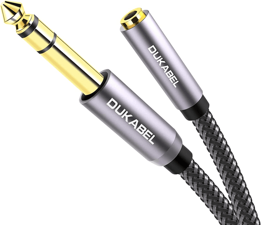 6.35mm to 3.5mm Headphone Jack Adapter - 1/4" to 1/8" Audio Converter