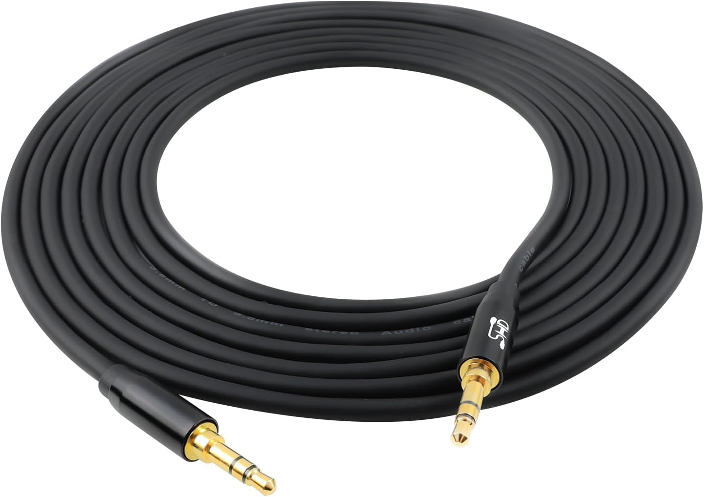 Premium 15FT  Aux Cable - Dual Shielded 3.5mm Audio Stereo Cord with Gold Plated Connectors for Superior Sound Quality in Your Car