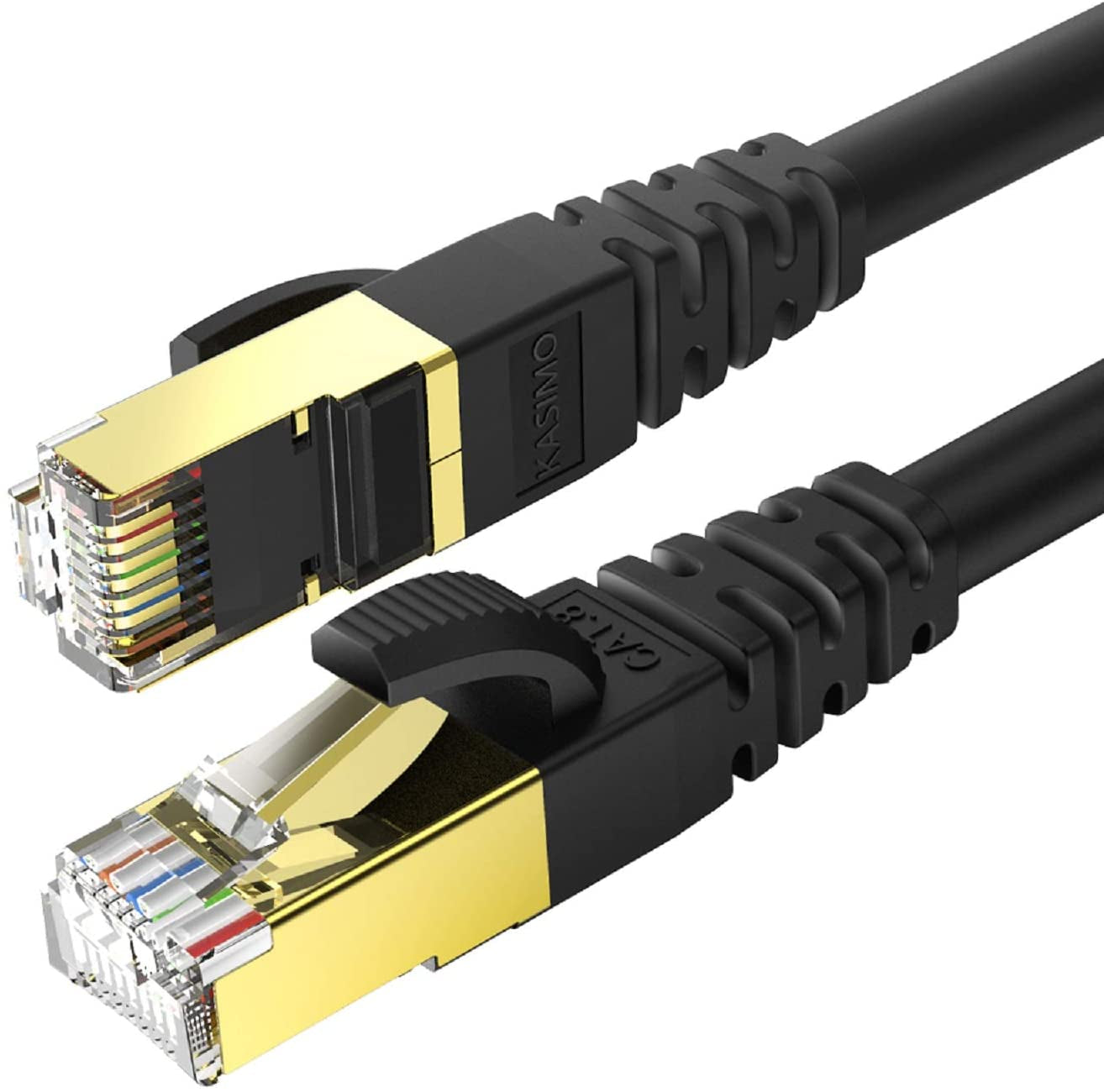 5FT Cat 8 Ethernet Cable - High-Speed 40Gbps SFTP Shielded LAN Cable with Gold-Plated RJ45 Connectors for Optimal Gaming and Streaming Performance