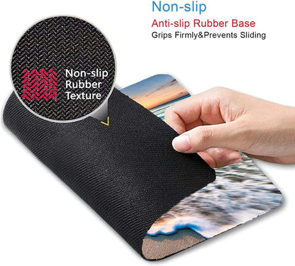 Vibrant Beach Sunset Mouse Pad - Stylish Non-Slip Design for Laptops and Offices
