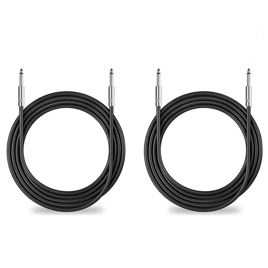 Premium 2-Pack 200 Ft 1/4" Speaker Cables - True 12AWG DJ/PA Audio Patch Cords for Enhanced Sound Performance