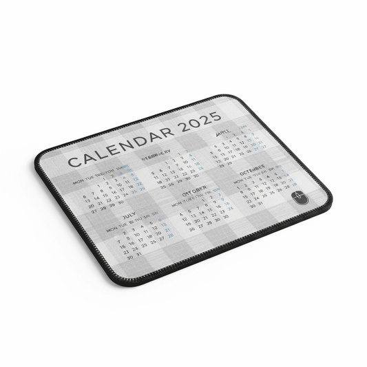 Premium Non-Slip Mouse Pad with 2025 Calendar Design